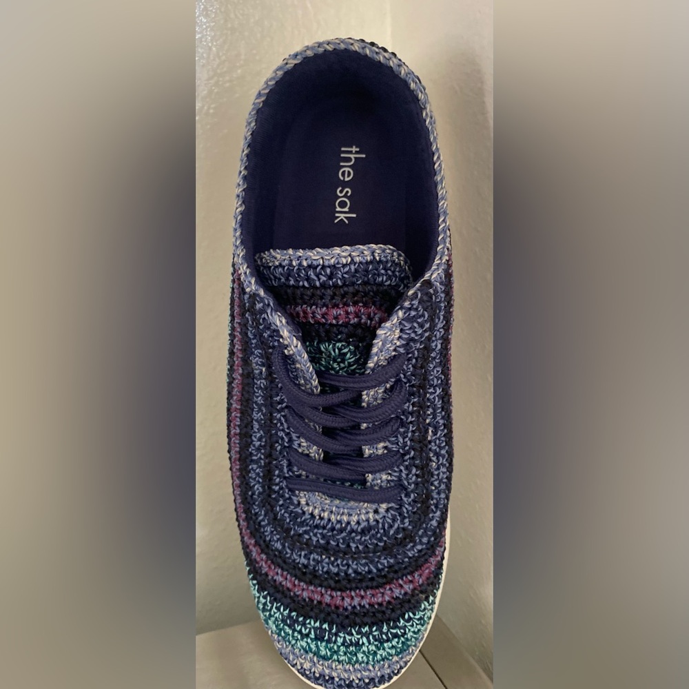 THE SAK .. WOMENS Blue and Purple Knit Sneakers - Picture 3 of 16
